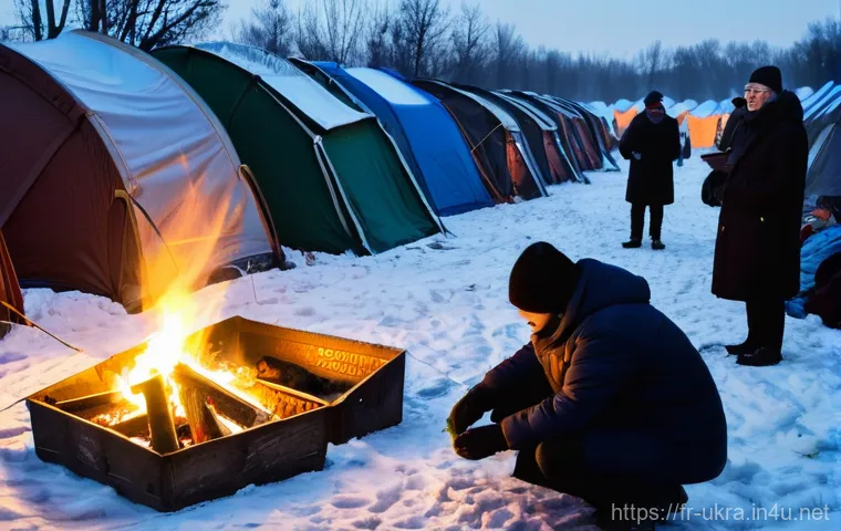 유로마이단 혁명 배경 - **Prompt: Euromaidan's Dawn of Hope and Unity**
    "A wide-angle shot capturing the serene yet dete...